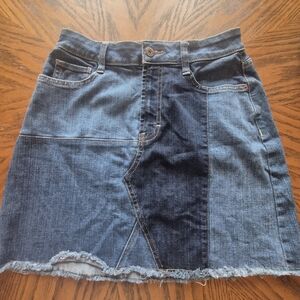 Arizona Jean Company Blue Patchwork Mini Skirt